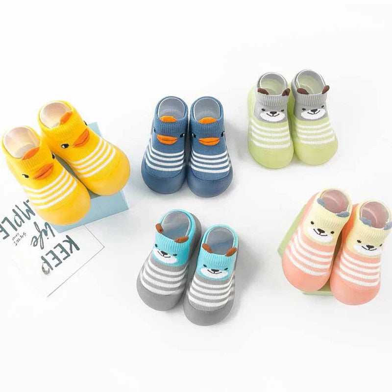 Cartoon Toddler Shoes Animal Pattern Non-slip Silicone Sole Baby Floor Socks