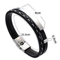 Delysia King Trendy Men Leatherwear Weave Bracelet