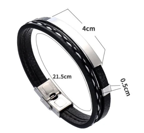 Delysia King Trendy Men Leatherwear Weave Bracelet