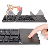 Wireless Folding Mini Bluetooth Keyboard With Touchpad