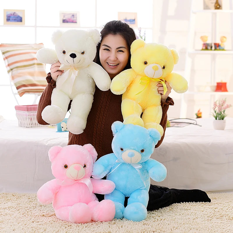 32-50cm Luminous Creative Light Up LED Teddy Bear Stuffed Animals Plush Toy