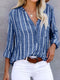 Casual Loose Striped Shirts For Women 2024