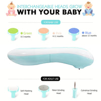 1pc Nail Trimmer File with LED Light for Newborn Toddler