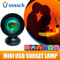 USB Sunset Lamp Led Mini Projector Night Light 16 Colors