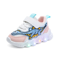 Zapatillas LED Kid Cartoon Dinosaur Unisex Casual Sneakers