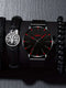 Black Fashion Tree Of Life Bracelet and Watch Set For Men 4pcs