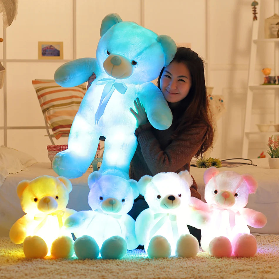 32-50cm Luminous Creative Light Up LED Teddy Bear Stuffed Animals Plush Toy