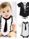 Newborn Baby Clothing Summer Gentleman Rompers 0-12M