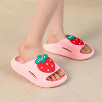 Unisex Summer Cartoon Strawberry Kids Beach Slippers