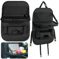 1 Pc Car Back Seat Organizer with Foldable Table Tray High Quality PU Leather