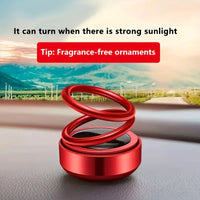 Exquisite Alloy 360-Degree Rotating Solar Car Ornament