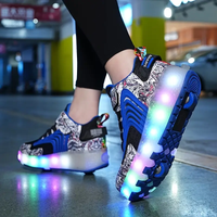 Rechargeable LED Luminous Roller Shoes for Kids and Teens