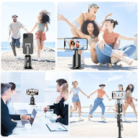 Auto Face Tracking Tripod, No App Required, 360° Rotation Face