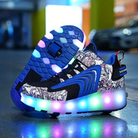 Rechargeable LED Luminous Roller Shoes for Kids and Teens