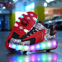 Rechargeable LED Luminous Roller Shoes for Kids and Teens